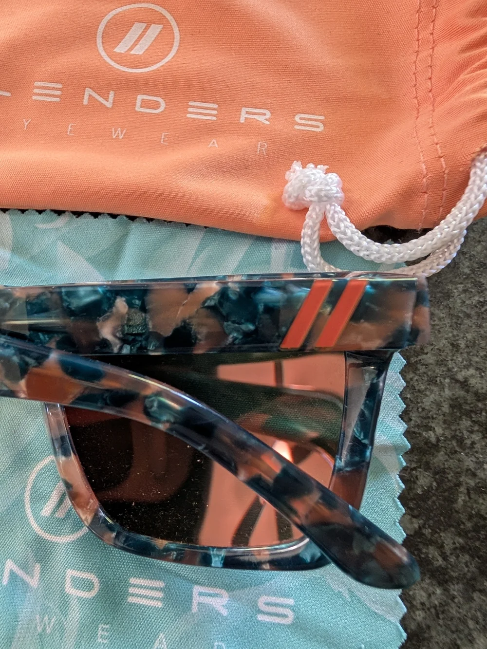 Blenders Teal And Coral Sunglasses with Copper Mirror Lenses